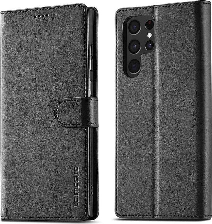 LC.Imeeke Samsung Galaxy S20 Ultra - Wallet case with 3 card slots & magnetic closure, black (Samsung Galaxy S20 Ultra 5G)