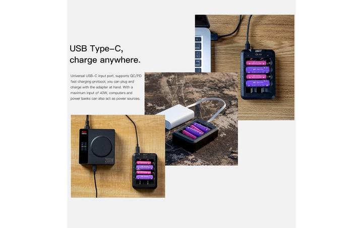 Image du produit Isdt Chargeur C4 Air USB-C, pour NiMH & Li-ion (1 pcs, HR6, HR03, Chargeurs sans batterie)