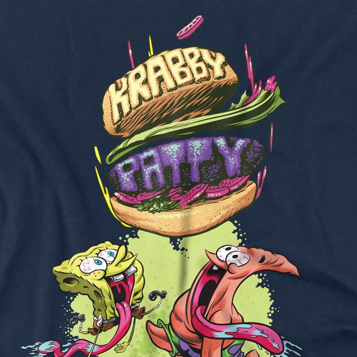 Immagine prodotto Spongebob Squarepants Krabby Patty From The Sky Maglietta Uomo (4XL)