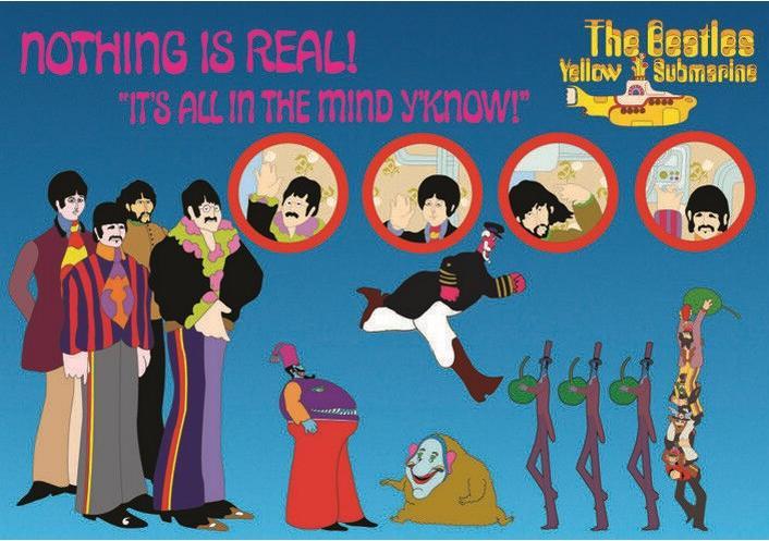 Actual product image The Beatles Yellow Submarine Nothing Is Real Standard Postcard