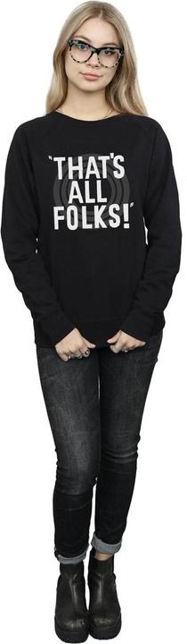 Actual product image Looney Tunes Womens/Ladies That's All Folks Text Sweatshirt (S)