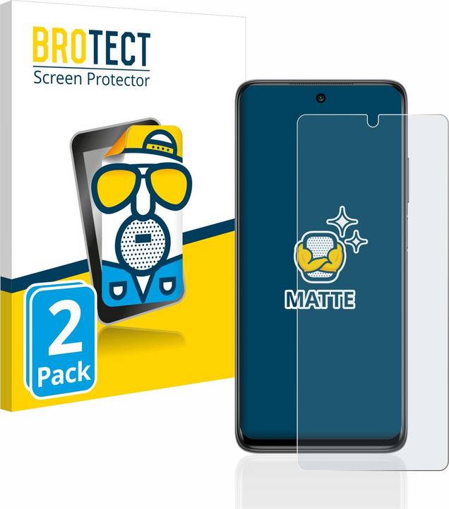 Actual product image BROTECT Anti-glare screen protector matt (2 Piece, Mi 10T Lite)