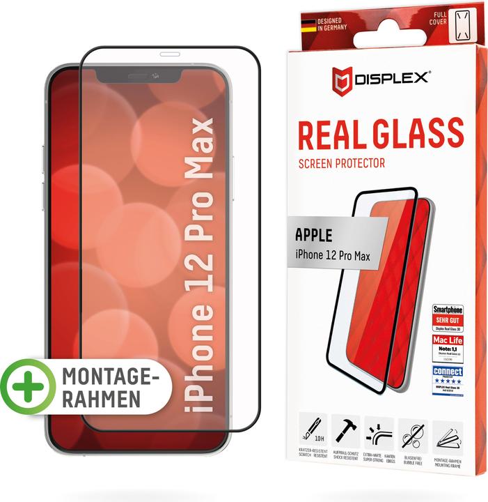 Produktbild Displex Real Glass, Full Cover Panzerglas (1 Stück, Apple iPhone 12 Pro Max)
