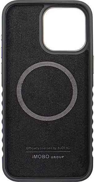 Produktbild Audi Genuine Leather MagSafe iPhone 14 Pro 6.1" czarno-czerwony/black-red hardcase AU-TPUPCMIP14P-R8 (Apple iPhone 14 Pro)