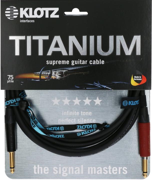 Image du produit Klotz TI-0300PSP Titanium 2p jack-2p jack verguld silent plug câble gitaar 3m (3 m)