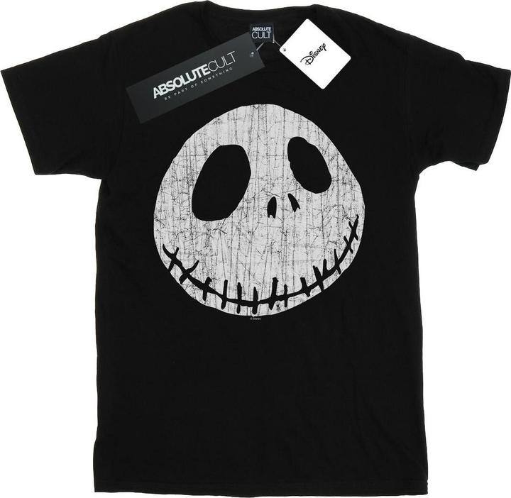 Actual product image Disney Mens Nightmare Before Christmas Jack Cracked Face T-Shirt (XXL)