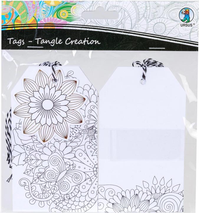 Actual product image Ursus Gift tag flower 7 x 12 cm, 10 pieces (Gift decoration, 10 x)