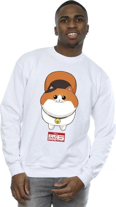 Actual product image Disney Mens Big Hero 6 Baymax Kitten Face Sweatshirt (L)