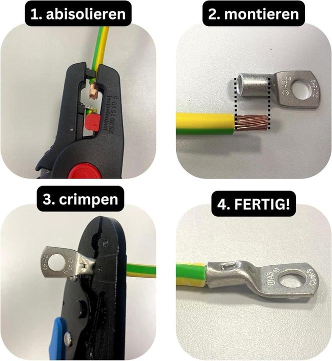 Immagine prodotto Kalitec Assortimento di capicorda tubolari non isolati 25-50mm² 68 connettori a crimpare I qualità