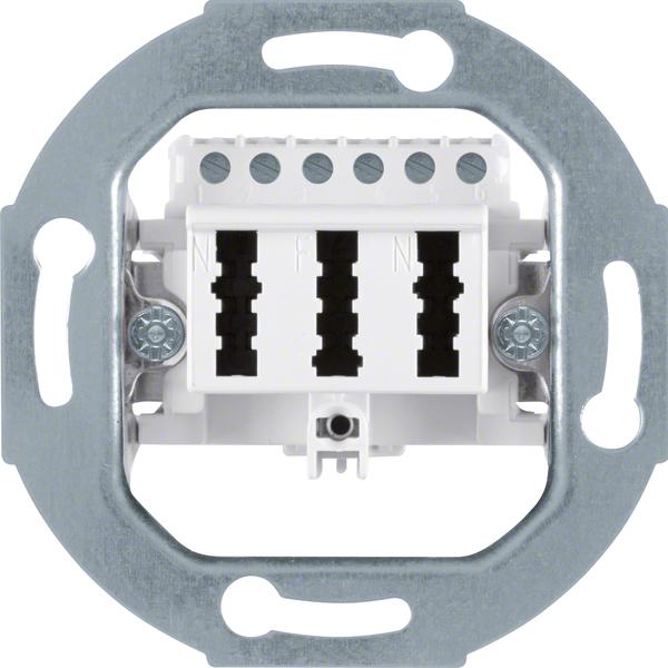 Produktbild Berker UP Anschlussdose TAE 450009 3x6NFN polarweiss