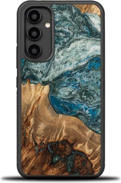Actual product image Bewood Wood and resin case for Samsung Galaxy A54 5G Unique Planet Earth - blue-green (Samsung Galaxy A54 5G)