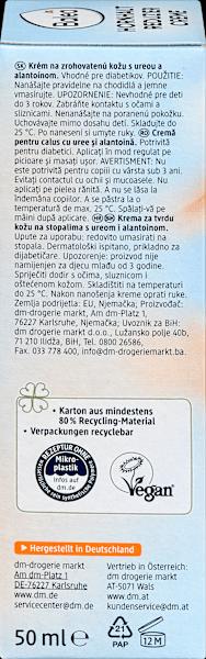 Nutritional values and ingredients dm Balea Callus Reducing Cream (Callus removers, Foot cream & foot gel, 50 ml)