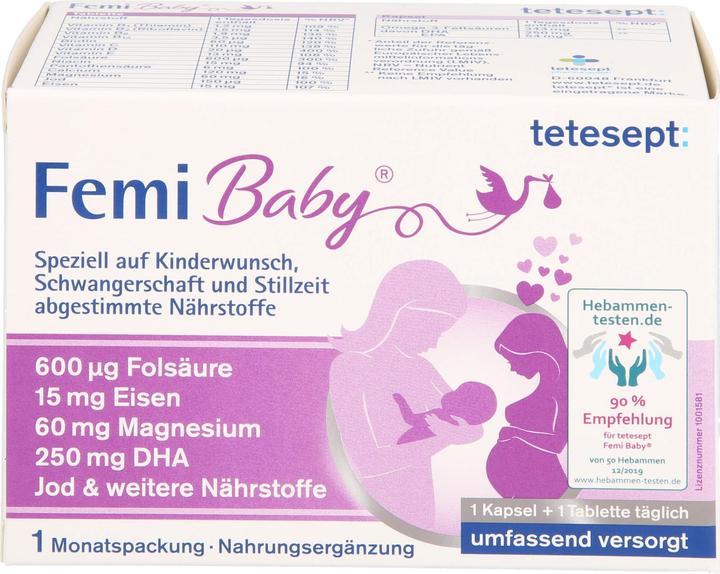 Actual product image Tetesept Femi Baby (60 Piece, Capsules, Pills, 61.80 g)
