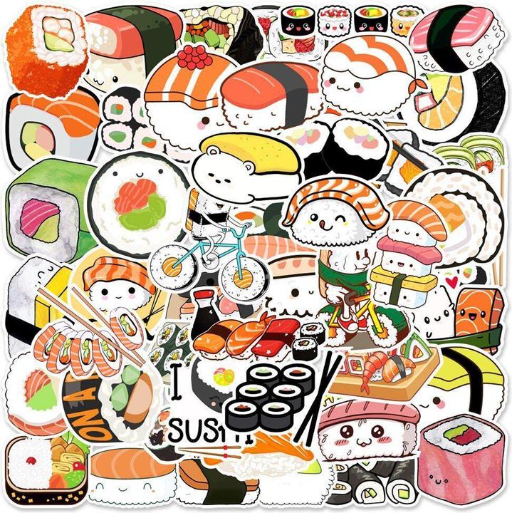 Produktbild JTI Einzigartige Aufkleber - Sushi-Motive - 50 Stk