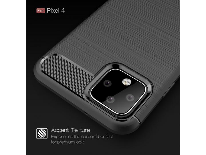 Produktbild Screenguard Google Pixel 4 Hülle Carbon Brushed Soft TPU (Google Pixel 4)