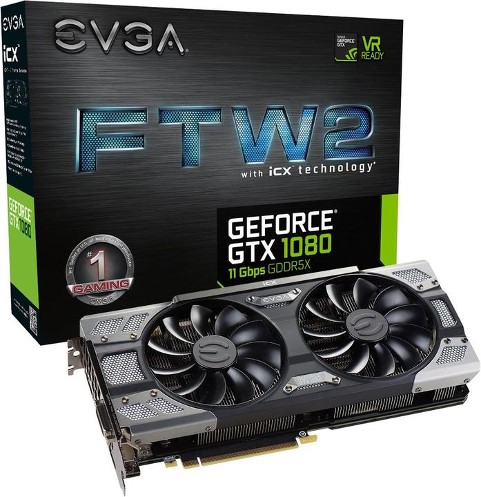 Produktbild EVGA GeForce GTX 1080 FTW 2 Gaming (8 GB)