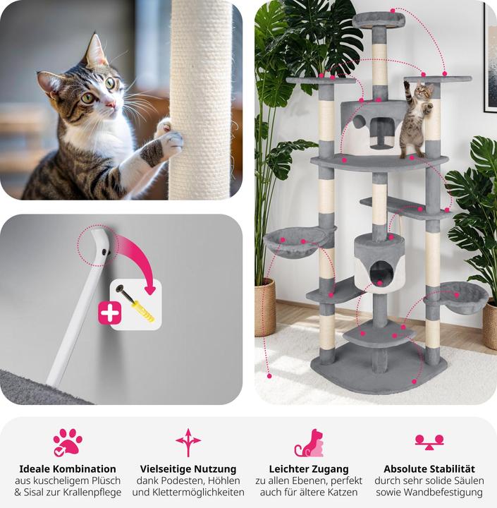 Actual product image tectake Fippi (201 cm, Grey/white)