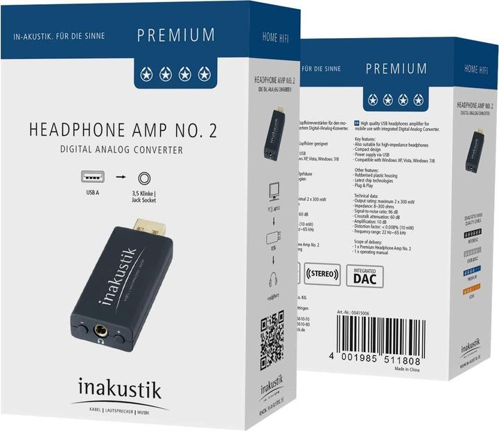 Produktbild Inakustik Premium Headphone Amp. No. 2 (USB-DAC)