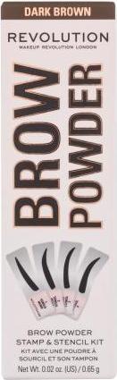 Image du produit Makeup Revolution Brow Powder Stamp & Stencil (Dark Brown)