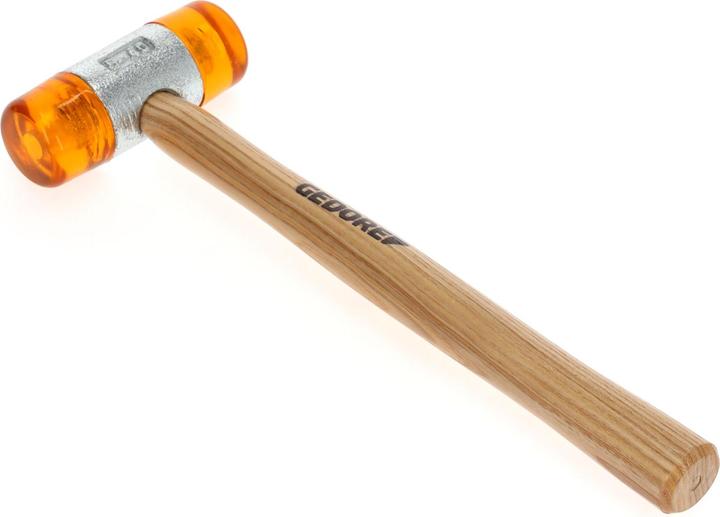 Produktbild Gedore Plastikhammer, Ø 40 mm, Auswechselbare Köpfe aus Cellulose-Acetat, Robuster Stiel aus Esche (600 g)