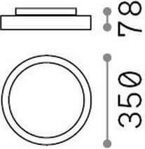 Image du produit Ideal lux FLY LED Plafonnier 18W ⌀350mm Blanc IP40 blanc chaud 270272 (2650 lm)