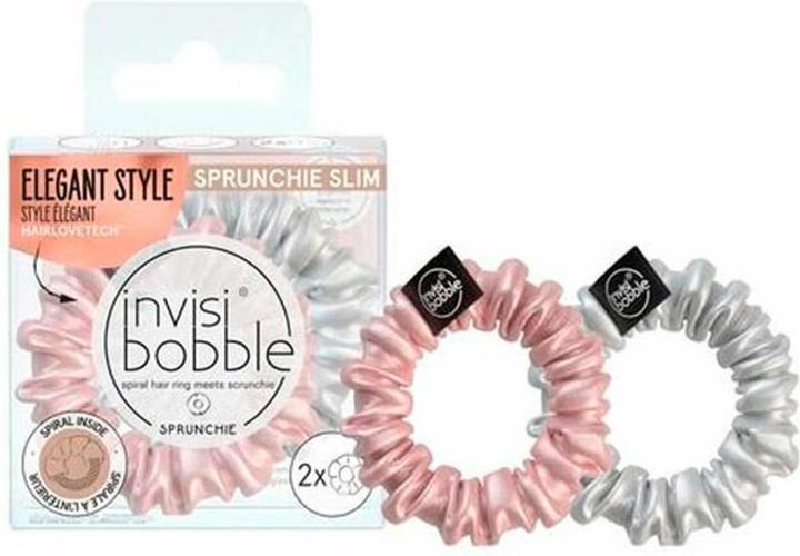 Actual product image Invisibobble Sprunchie Slim Bella Chrome 2 Pcs (Hair tie)