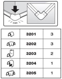 Image du produit Cablefix Connexions assorties 10 pièces (Conduit, 100 cm)