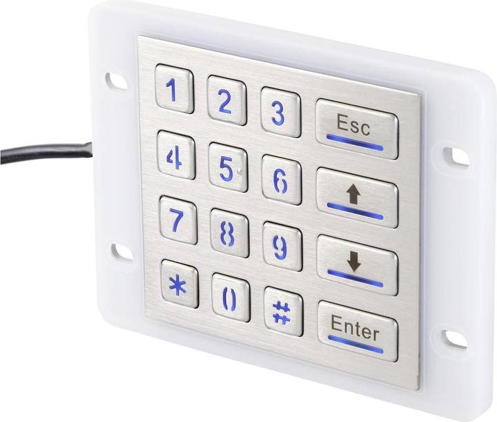 Image du produit Renkforce RF-KP-500 Clavier USB IP68 Etanche à l'eau et à la poussière, Beleuc (US, Filaire)