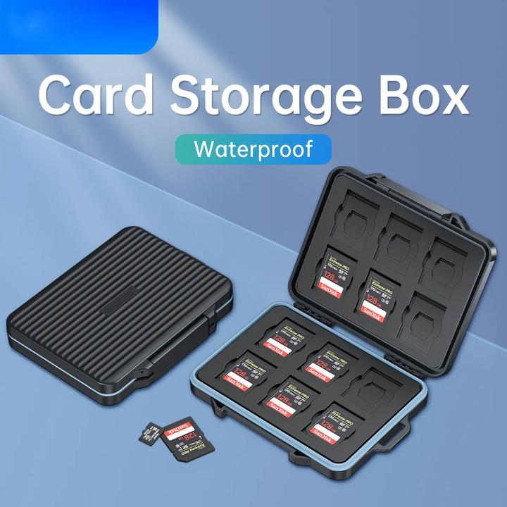 Image du produit Only-Bags.Store Memory Card Sleeve Micro SD Card Storage Holder Case Waterproof Soft Lining for HDD/CF/SD Card