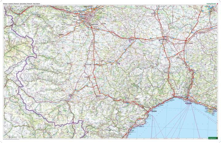 Image du produit Piémont - Vallée d'Aoste, Carte routière et de loisirs 1:150.000, freytag & berndt