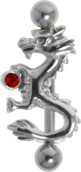 Actual product image Bijouteria Eyebrow Pin (Surgical steel 316L, Crystal, Silver 925)