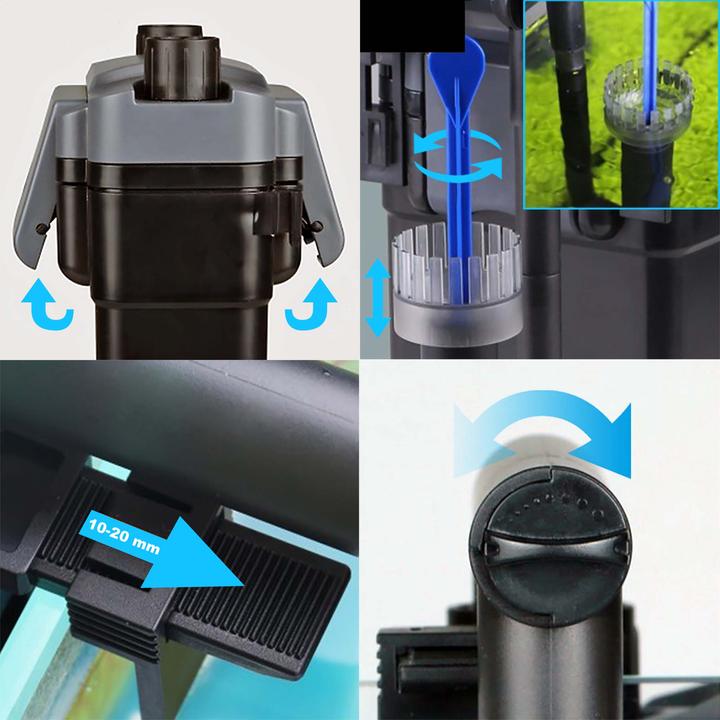 Immagine prodotto SunSun HBL-801 Filtro da appendere 500 l/h 6 W 60 l filtro per acquario (60 l, Acqua dolce, Acqua salata)