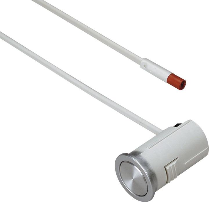 Produktbild Elektra Druckschalter 230 V, 1-polig, mit 1000 mm Anschlussleitung,alufarbig