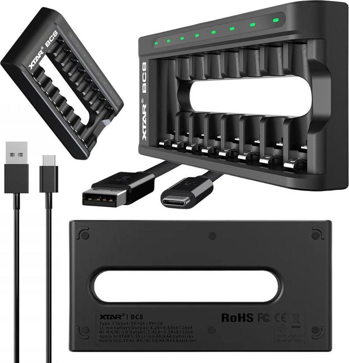 Immagine prodotto Xtar BC8 (1 pz., AAA, Caricabatterie senza batteria)