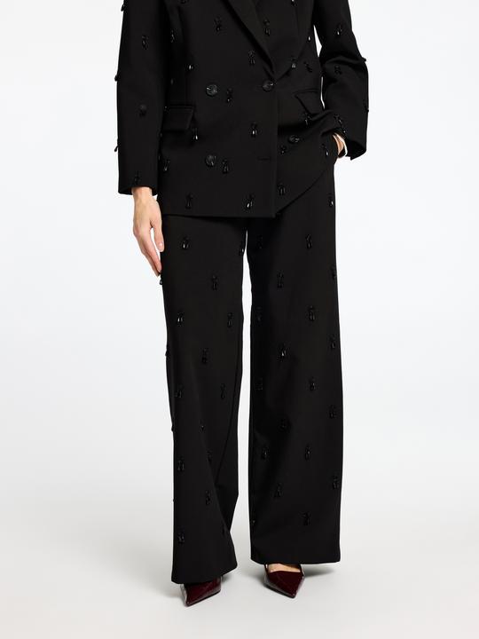 Actual product image Selected Femme Embellished wide-leg trousers (38)