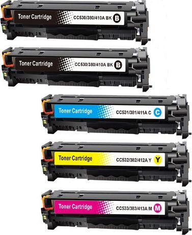 Actual product image Hermex Compatible HP Color LaserJet CP2025 Toner Cartridges (M, Y, C, FC)