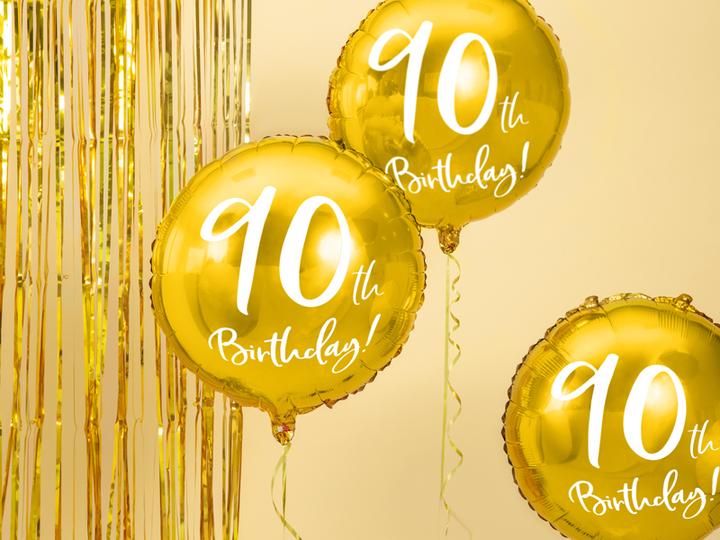 Immagine prodotto Partydeco Palloncino 90 anni - 45 cm (1 x)