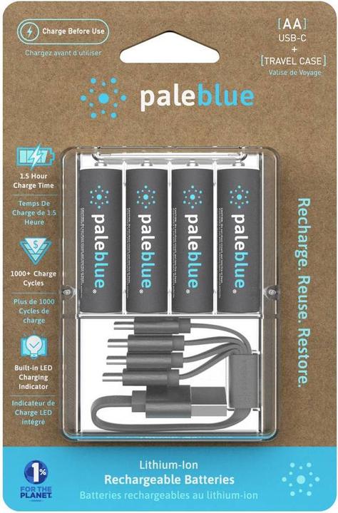 Image du produit Pale Blue AA USB-C (4 pcs, AA, 1700 mAh)