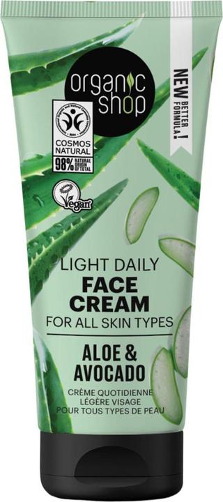 Produktbild Organic Shop Light Daily Face Cream für alle Hauttypen Avocado und Aloe (50 ml) (Körperlotion, 50 ml)