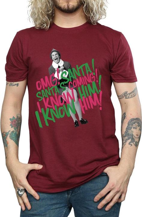 Immagine prodotto Elf Santa's Coming Maglietta Uomo (L)