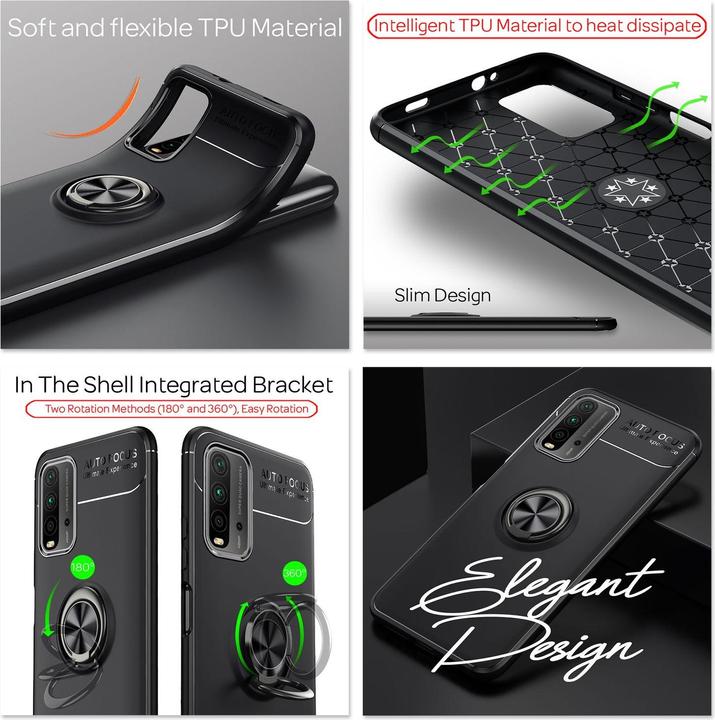 Actual product image Nalia Ring Silicone Cell Phone Case (Xiaomi Redmi 9T)