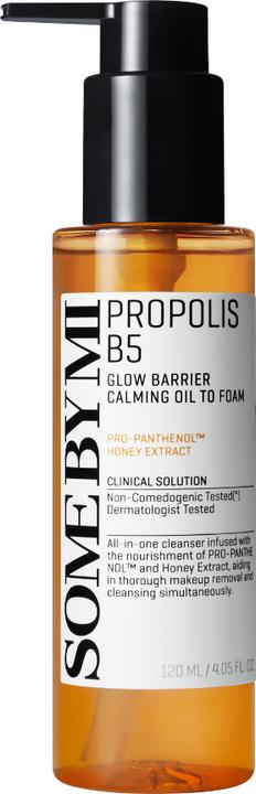 Actual product image Some By Mi Propolis B5 Calming Oil To Foam Facial Cleansing Oil 120Ml (Cleansing lotion, 120 ml)