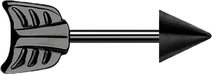 Produktbild Star Piercing Micro Barbell schwarz mit Cone und Pfeil (Chirurgenstahl 316L, ohne Messing)