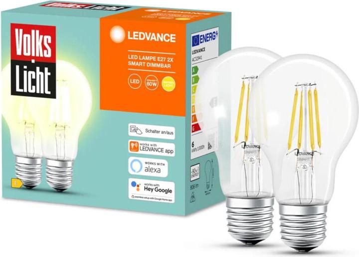 Immagine prodotto Ledvance Luce del popolo (E27, 60 W, 806 lm, 2 x, E)