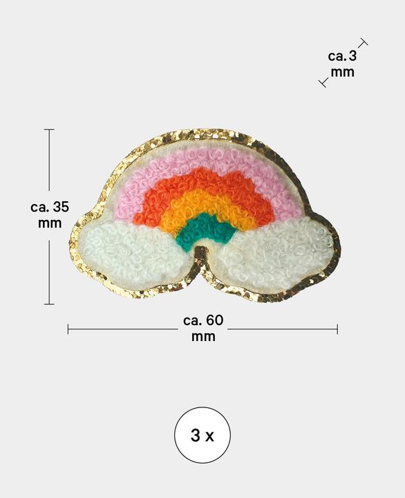 Image du produit I Am Creative Ecusson Iron on patch Arc-en-ciel (3 x)