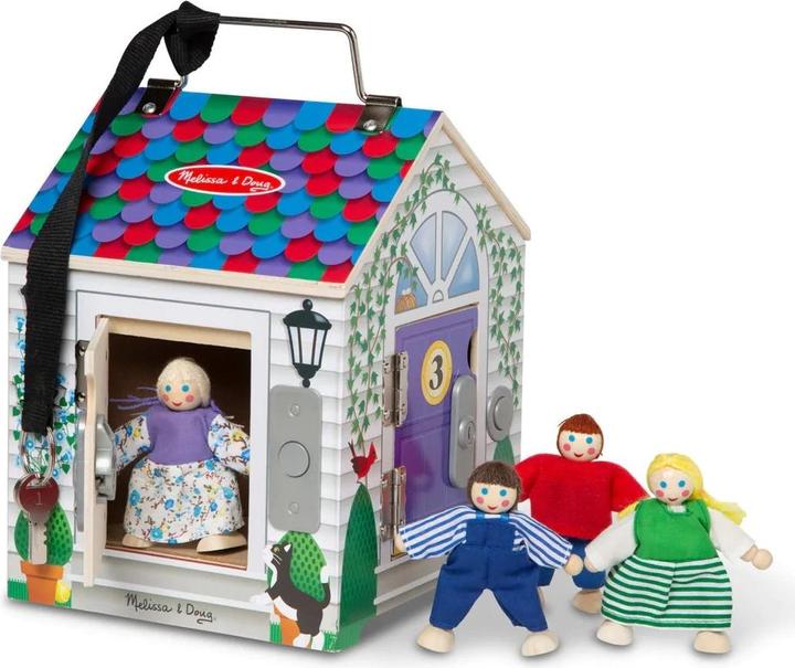 Image du produit Melissa & Doug Maison En Bois Avec Des Colliers De Porte