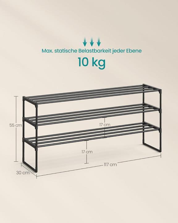 Actual product image Songmics Shoe rack (116 x 30 x 55 cm)