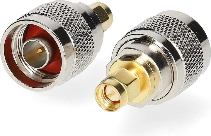 Image du produit Nedis Adaptateur SMA | Fiche SMA | Fiche N | Plaqué or | 50 Ohm | Droite | Cuivre | Or / Argent | (Câble d'antenne)