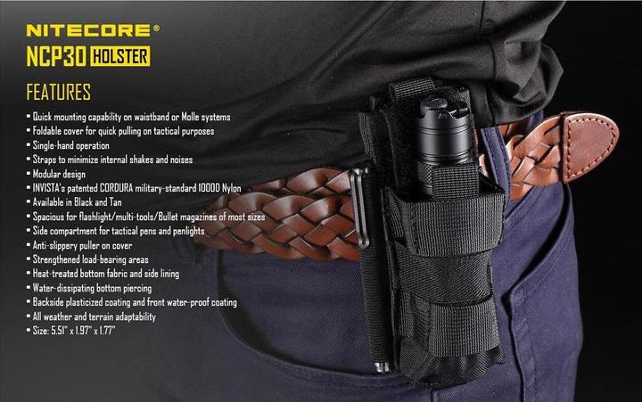 Produktbild Nitecore Nylonholster NCP30 - schwarz