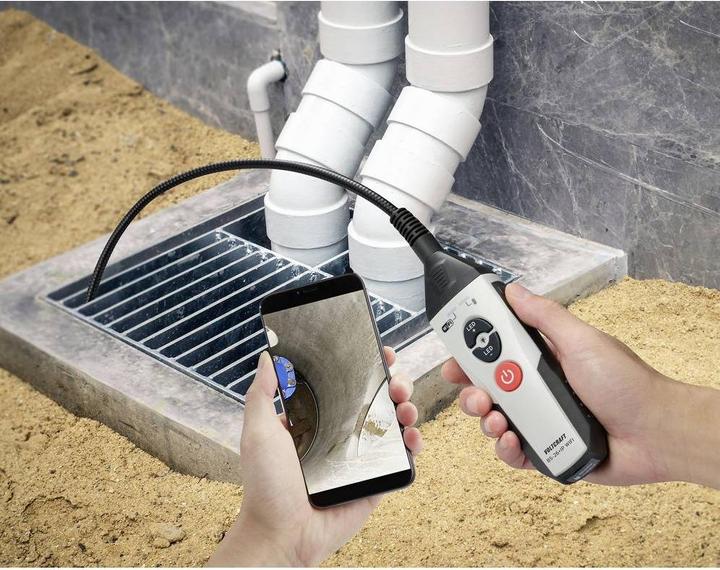 Immagine prodotto Voltcraft BS-26+IP Sonda endoscopica WIFI Ø: 9mm Lunghezza sonda: 1m